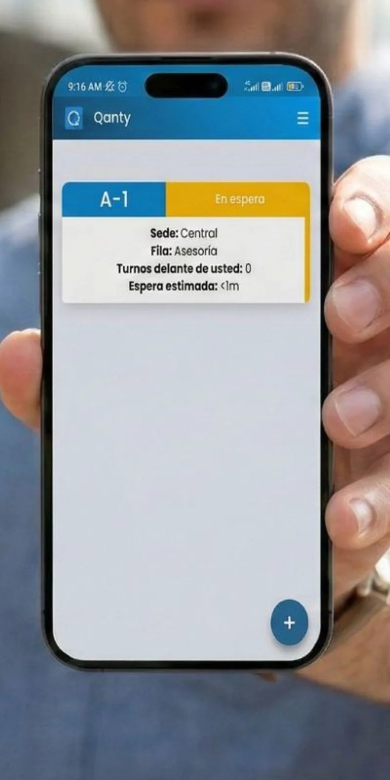 Interface de l'Application Mobile Qanty
