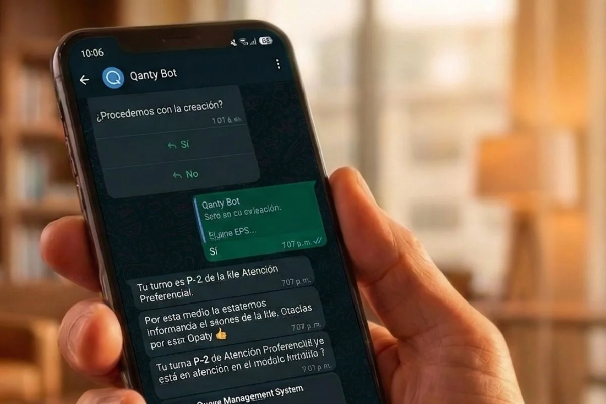 Interface de Chatbot no celular